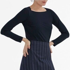 MM Lafleur The Bee Shirt Navy Blue Long Sleeve